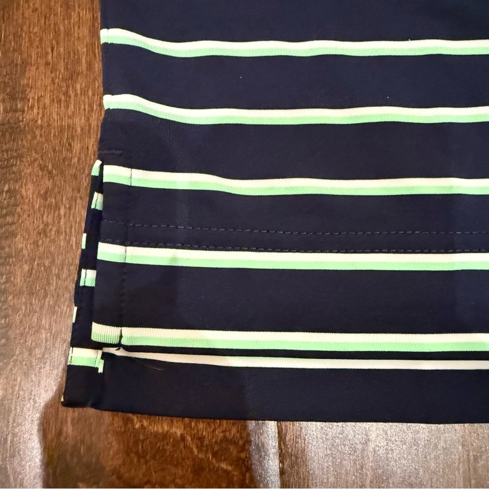FootJoy Green Navy Stripe Polo Golf Shirt size Medium - Picture 4 of 7